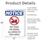 Signmission No Food Or Drink Allowed, 12 in W x Rectangle, Aluminum OS-2PACK-NS-A-1218-V-14580 - alternate 3